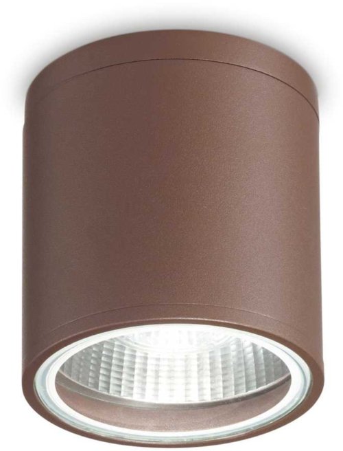 På billedet ser du variationen Gun, Udendørs loftslampe, Pl1, aluminium fra brandet Ideal Lux i en størrelse D: 11 cm. x H: 11 cm. i farven Kaffe