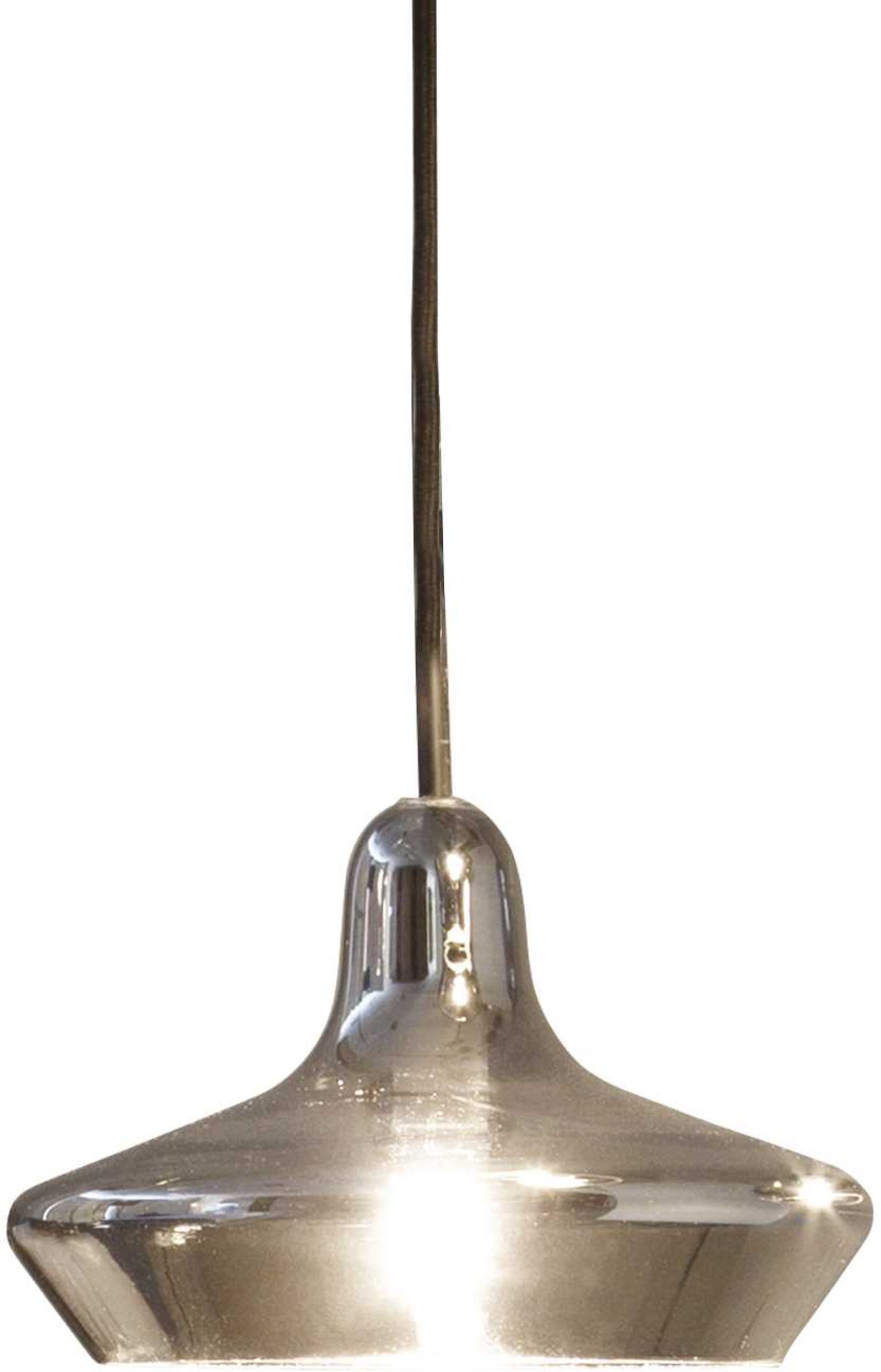 Lido-3, Pendel lampe, Sp1, glas by Ideal Lux (D: 20 cm. x H: 11 cm., Røg/Sort)