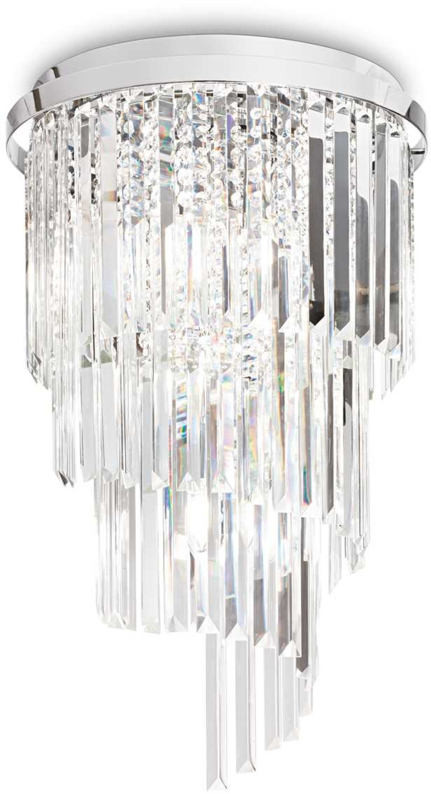 På billedet ser du Carlton, Loftslampe, Pl8, metal fra brandet Ideal Lux i en størrelse D: 40 cm. x H: 66 cm. i farven Krom