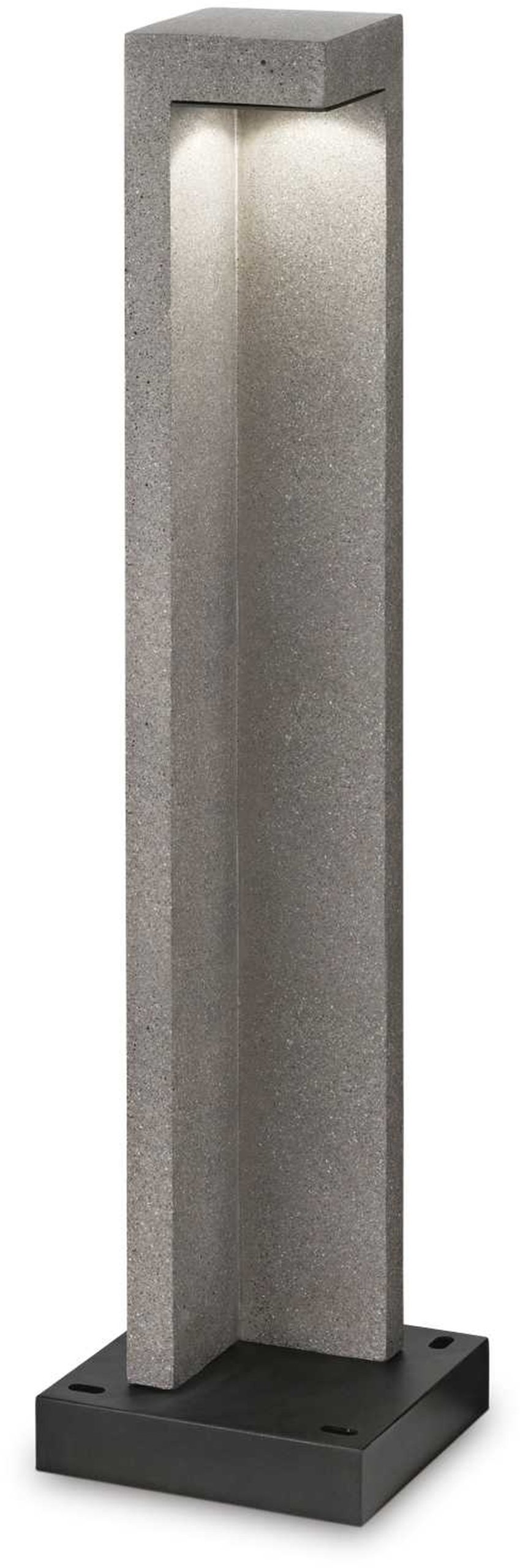 Titano, Udendørs gulvlampe, Pt, metal by Ideal Lux (H: 74 cm. x B: 18 cm. x L: 18 cm., Granit/Sort/4000 kelvin)