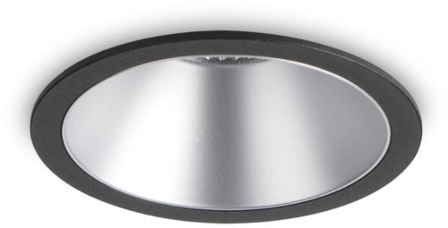 På billedet ser du variationen Game, Indbygningslampe, Round, aluminium fra brandet Ideal Lux i en størrelse D: 8 cm. x H: 8 cm. i farven Sølv/Sort