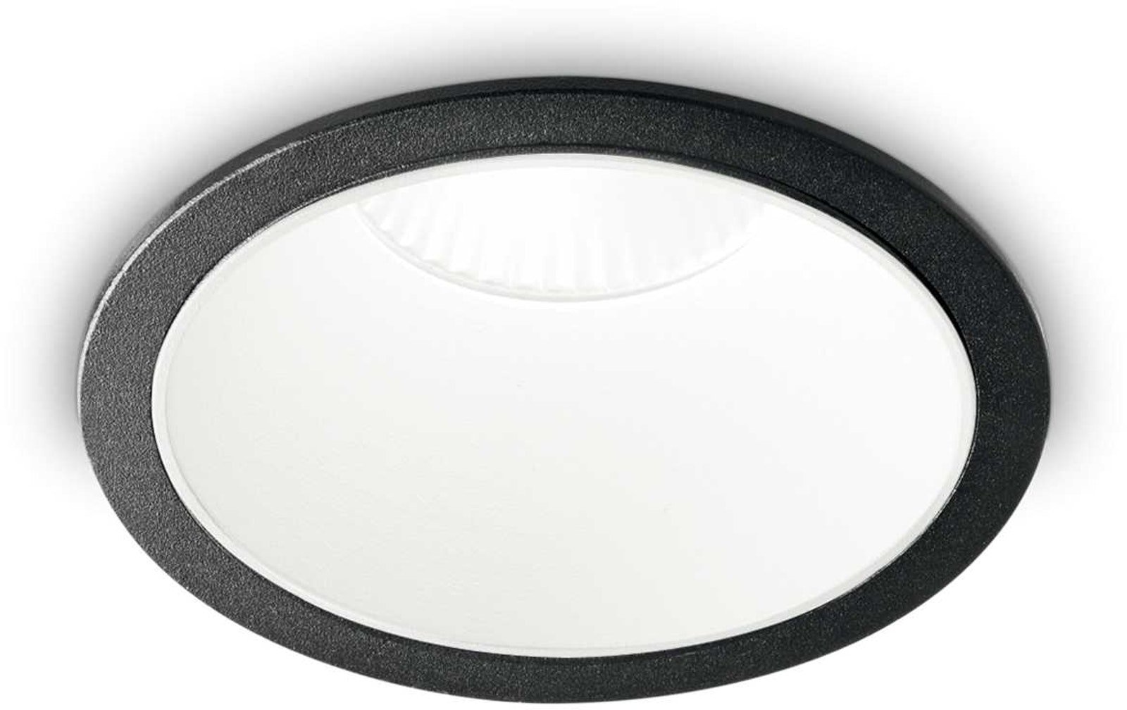 Game, Indbygningslampe, Round, aluminium by Ideal Lux (D: 8 cm. x H: 8 cm., Sort/Hvid)