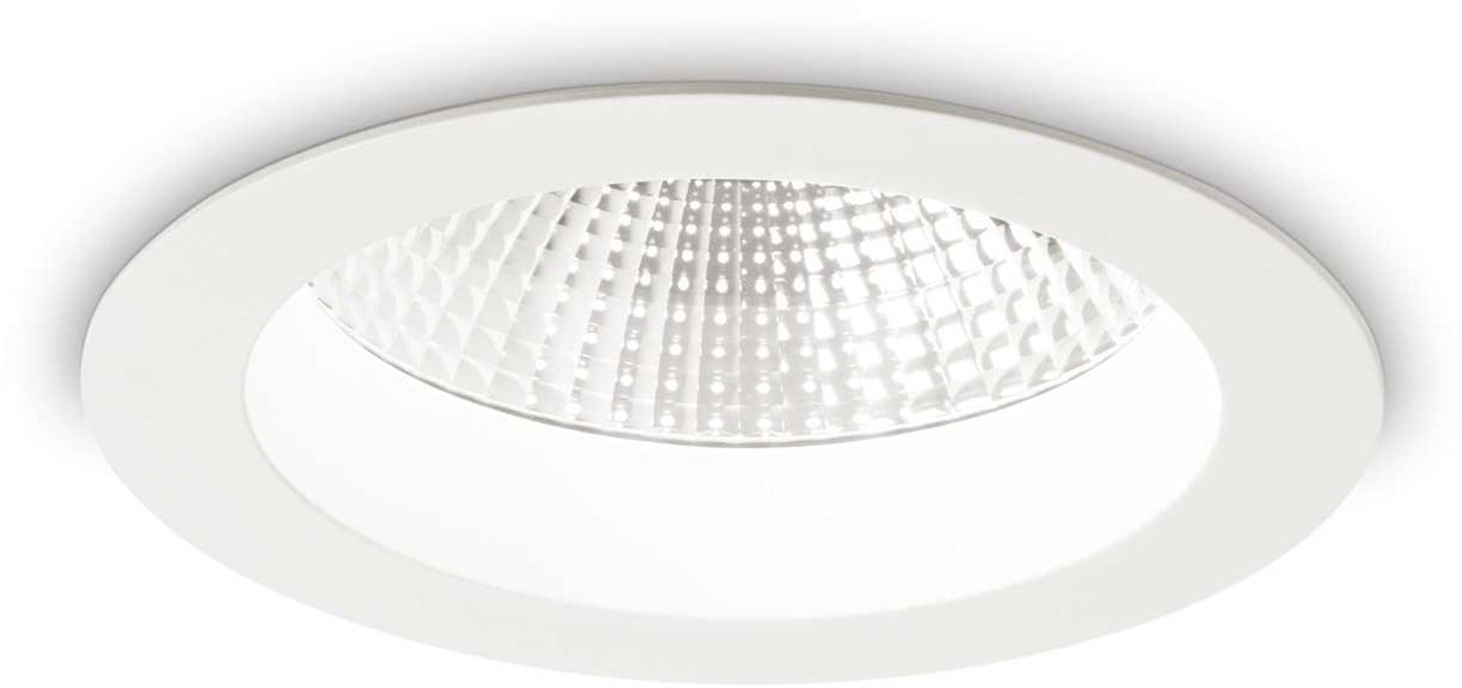 Basic, Indbygningslampe, Fi 1, aluminium by Ideal Lux (D: 14 cm. x H: 7 cm., 2100 lumen/4000 kelvin)
