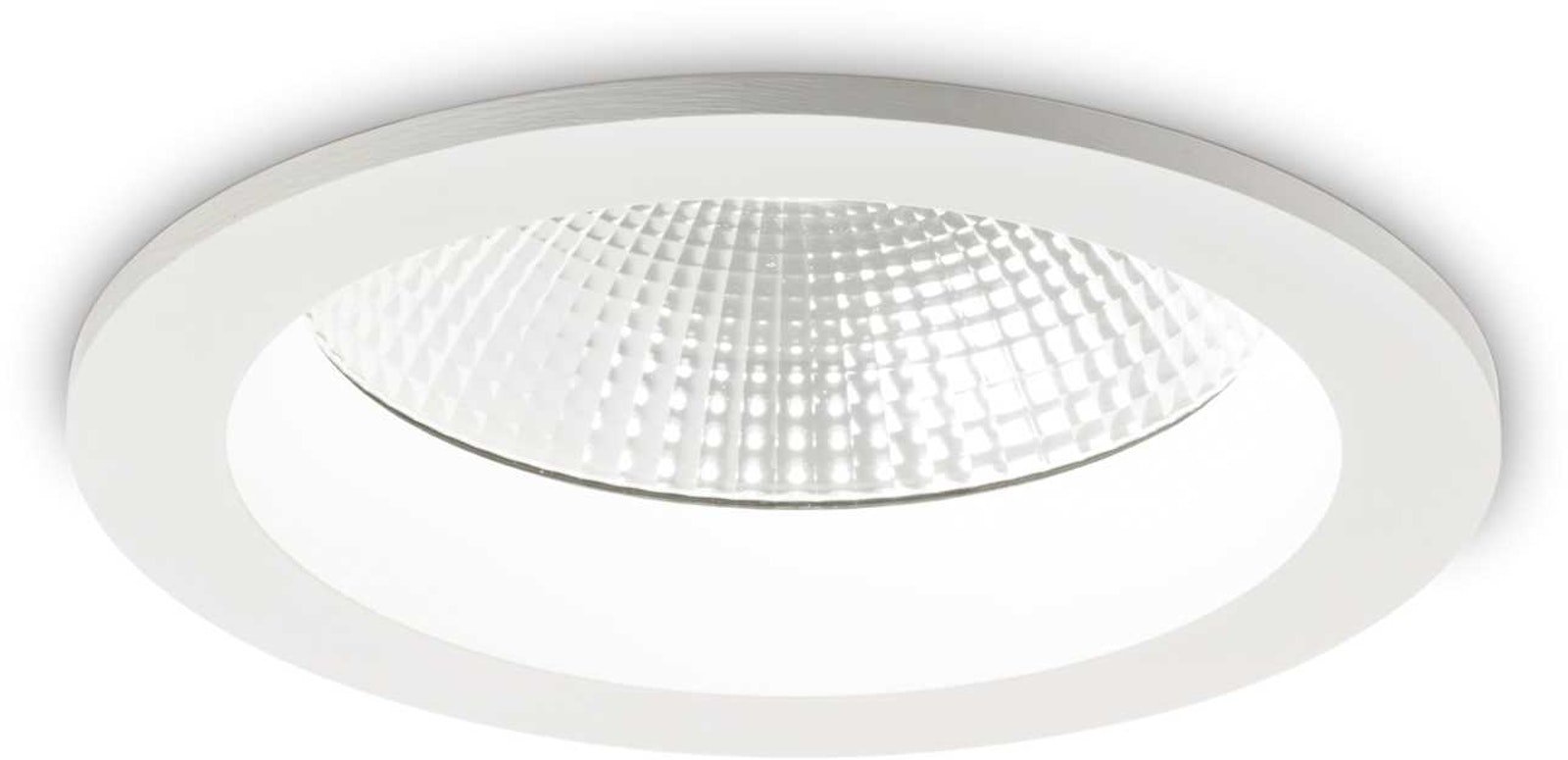 Basic, Indbygningslampe, Fi 1, aluminium by Ideal Lux (D: 18 cm. x H: 8 cm., 3150 lumen/4000 kelvin)
