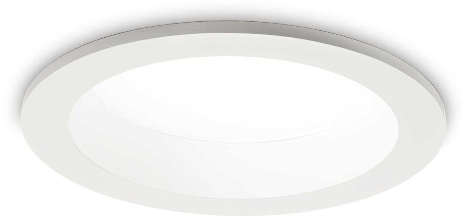 Basic, Indbygningslampe, Fi 2, aluminium by Ideal Lux (D: 14 cm. x H: 7 cm., 1900 lumen/3000 kelvin)