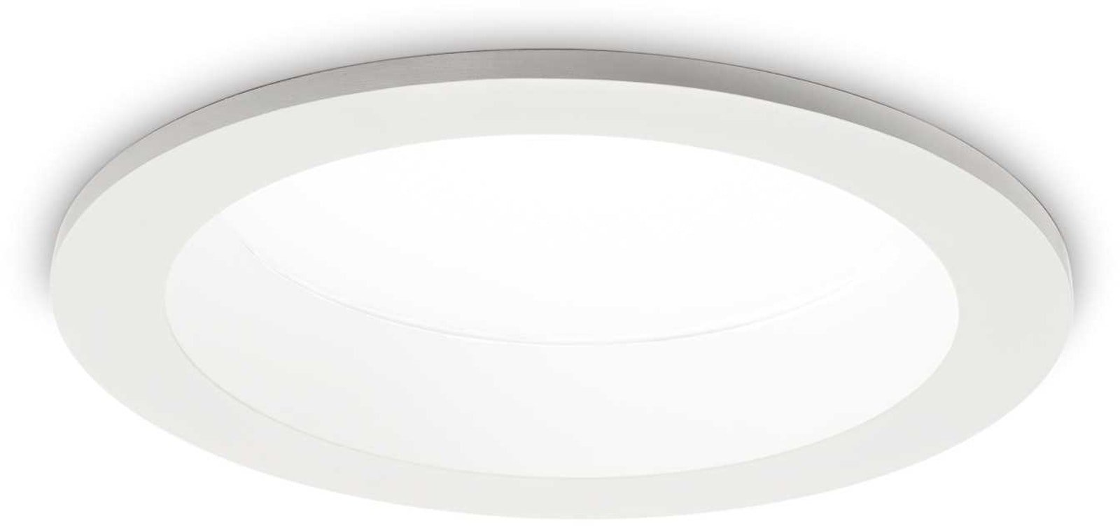 Basic, Indbygningslampe, Fi 2, aluminium by Ideal Lux (D: 18 cm. x H: 8 cm., 2900 lumen/3000 kelvin)