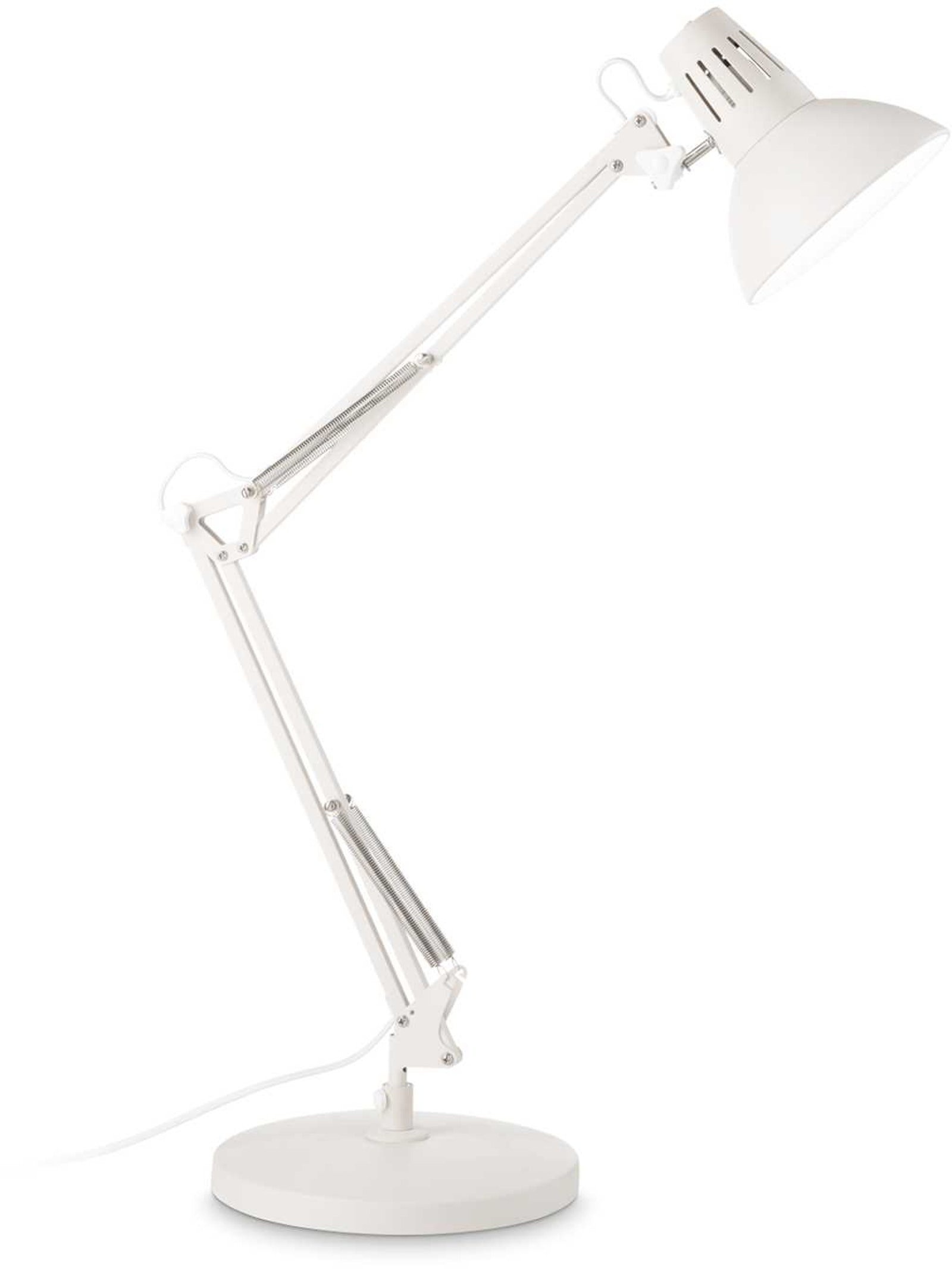Wally, Bordlampe, Tl1, metal by Ideal Lux (H: 58 cm. x B: 36 cm. x L: 20 cm., Hvid)