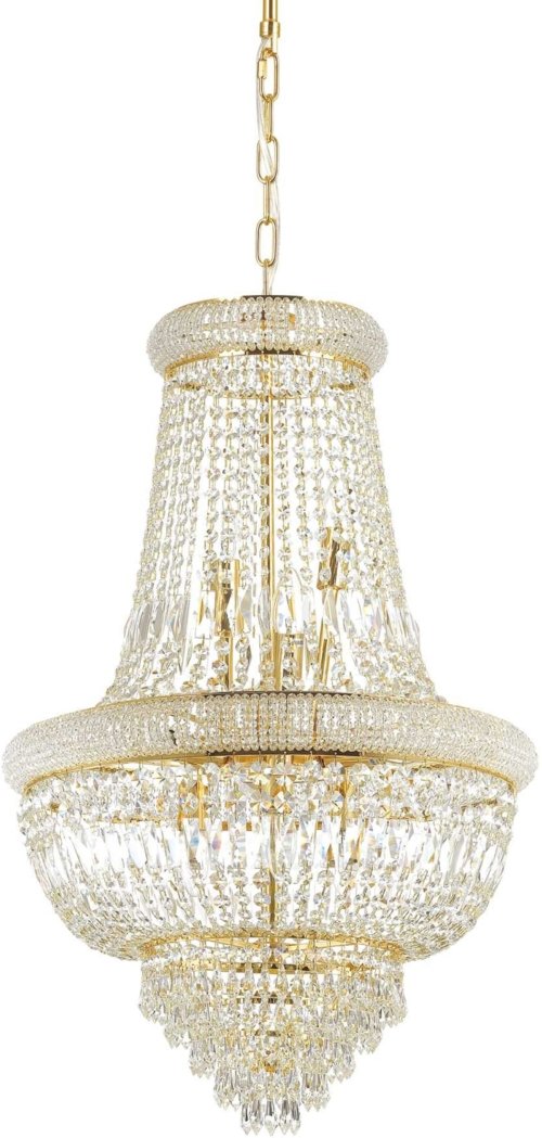På billedet ser du variationen Dubai, Pendel lampe, Sp10, metal fra brandet Ideal Lux i en størrelse D: 52 cm. x H: 83 cm. i farven Messing