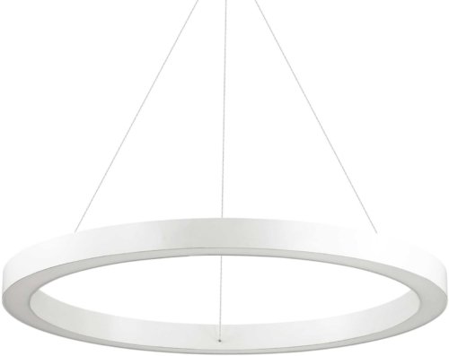 På billedet ser du variationen Oracle, Pendel lampe, D70, aluminium fra brandet Ideal Lux i en størrelse D: 70 cm. x H: 4 cm. i farven Hvid