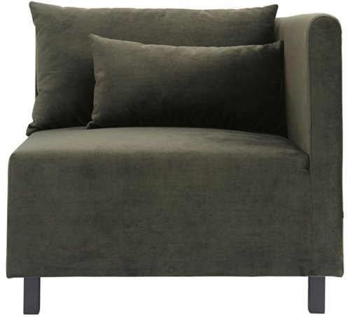 På billedet ser du variationen Slow, Bygselv-sofa fra brandet House Doctor i en størrelse Hjørnemodul i farven Grøn