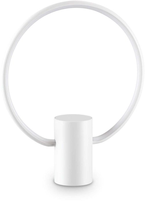 På billedet ser du variationen Cerchio, Bordlampe, Tl, plast fra brandet Ideal Lux i en størrelse H: 33 cm. x B: 7 cm. x L: 27 cm. i farven Hvid
