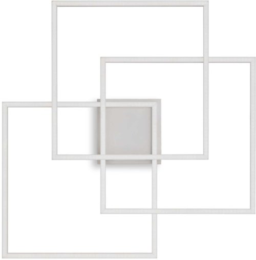 På billedet ser du variationen Frame, Loftslampe, Pl, metal fra brandet Ideal Lux i en størrelse H: 4 cm. x B: 59 cm. x L: 59 cm. i farven Hvid