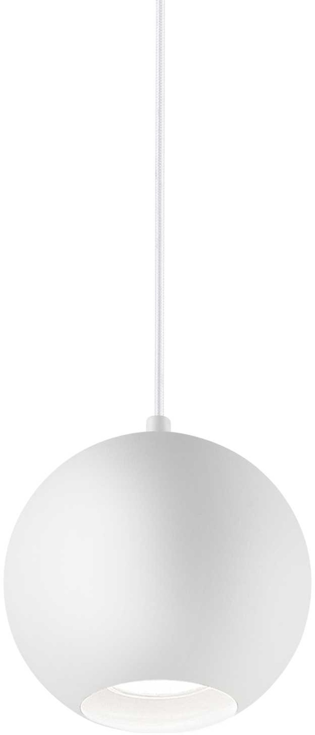 Mr, Pendel lampe, Jack, metal by Ideal Lux (D: 15 cm. x H: 14 cm., Hvid)
