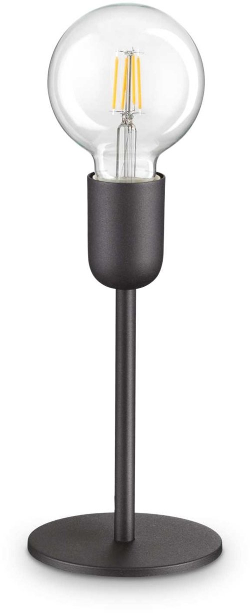 På billedet ser du variationen Microphone, Bordlampe, Tl1, metal fra brandet Ideal Lux i en størrelse D: 11 cm. x H: 22 cm. i farven Sort