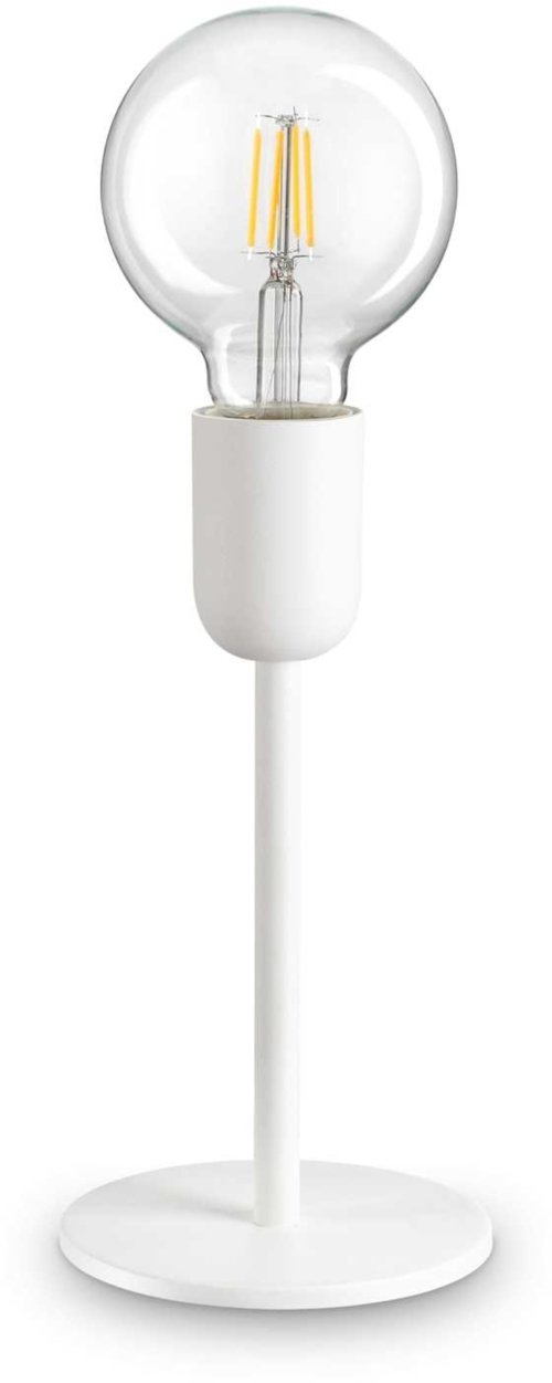 På billedet ser du variationen Microphone, Bordlampe, Tl1, metal fra brandet Ideal Lux i en størrelse D: 11 cm. x H: 22 cm. i farven Hvid