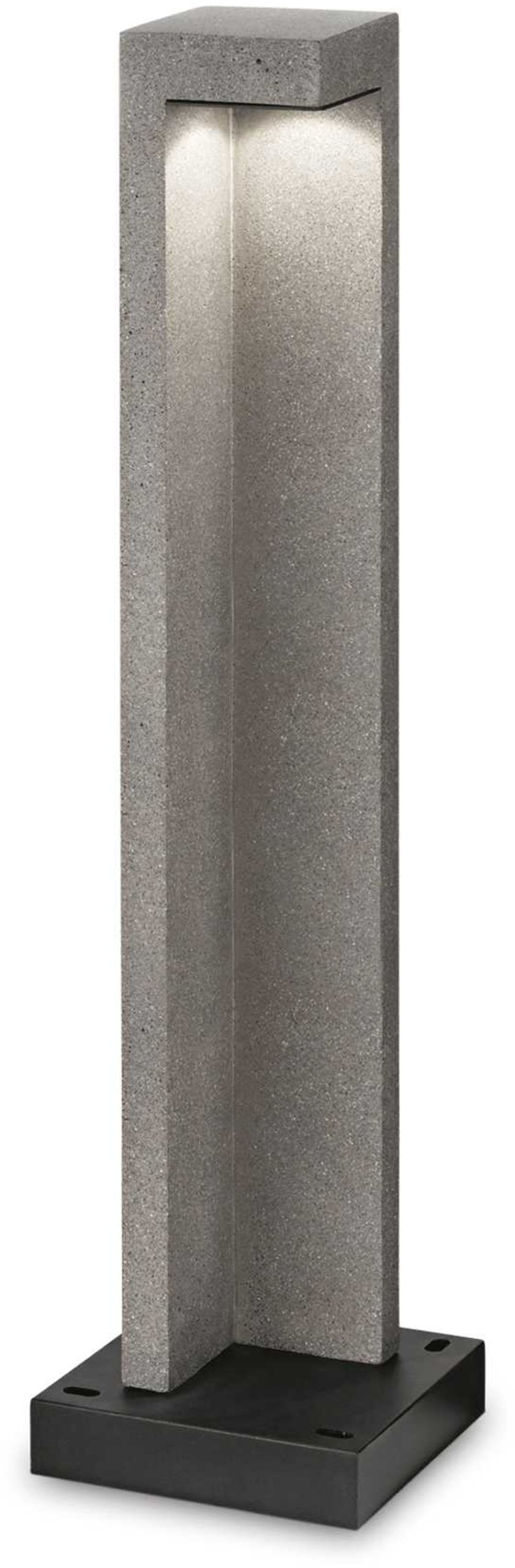 Titano, Udendørs gulvlampe, Pt, metal by Ideal Lux (H: 74 cm. x B: 18 cm. x L: 18 cm., Granit/Sort/3000 kelvin)