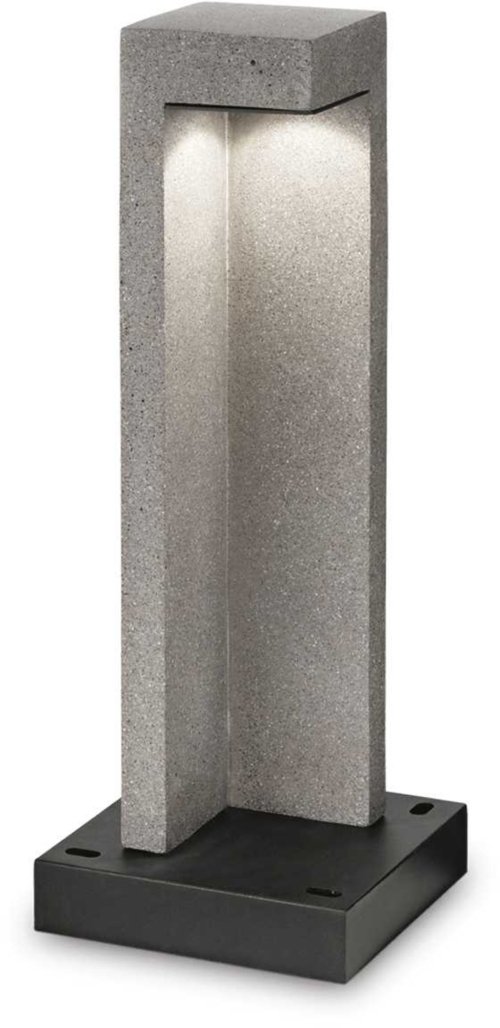 På billedet ser du variationen Titano, Udendørs gulvlampe, Pt, metal fra brandet Ideal Lux i en størrelse H: 49 cm. x B: 18 cm. x L: 18 cm. i farven Granit/Sort/3000 kelvin