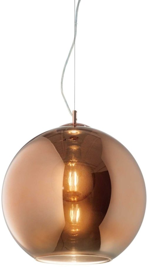 På billedet ser du variationen Nemo, Pendel lampe, Sp1, metal fra brandet Ideal Lux i en størrelse D: 20 cm. x H: 18 cm. i farven Kobber