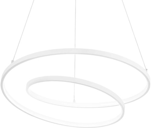 På billedet ser du variationen Oz, Pendel lampe, Sp, metal fra brandet Ideal Lux i en størrelse D: 80 cm. x H: 24 cm. i farven Hvid