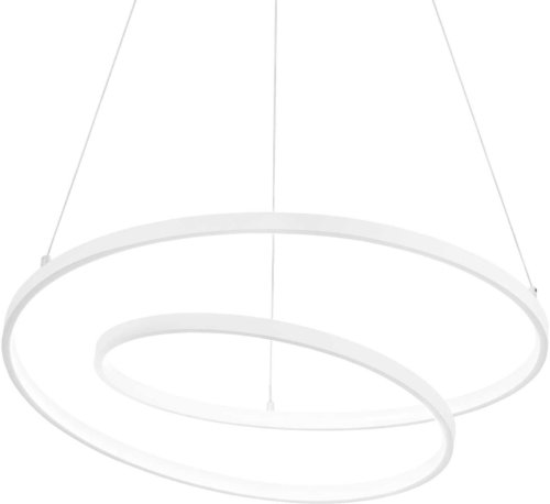På billedet ser du variationen Oz, Pendel lampe, Sp, metal fra brandet Ideal Lux i en størrelse D: 60 cm. x H: 15 cm. i farven Hvid