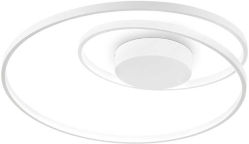 På billedet ser du variationen Oz, Loftslampe, Pl, metal fra brandet Ideal Lux i en størrelse D: 60 cm. x H: 15 cm. i farven Hvid