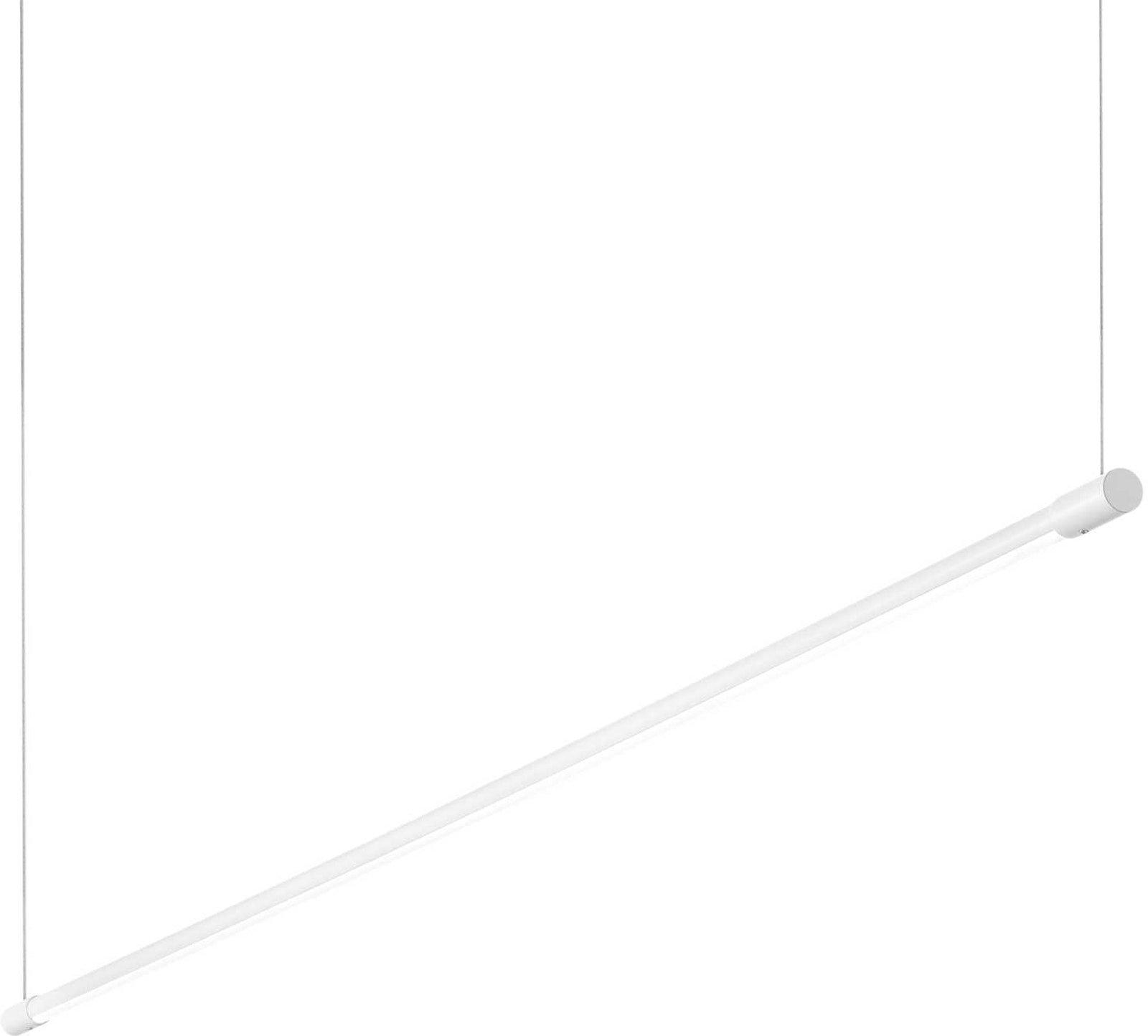På billedet ser du variationen Yoko, Pendel lampe, Sp, aluminium fra brandet Ideal Lux i en størrelse H: 2 cm. x B: 2 cm. x L: 146 cm. i farven Hvid