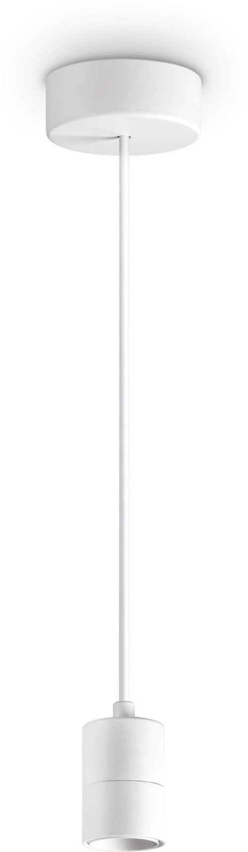 På billedet ser du variationen Set, Pendel lampe, Up, metal fra brandet Ideal Lux i en størrelse D: 4 cm. x H: 7 cm. i farven Hvid