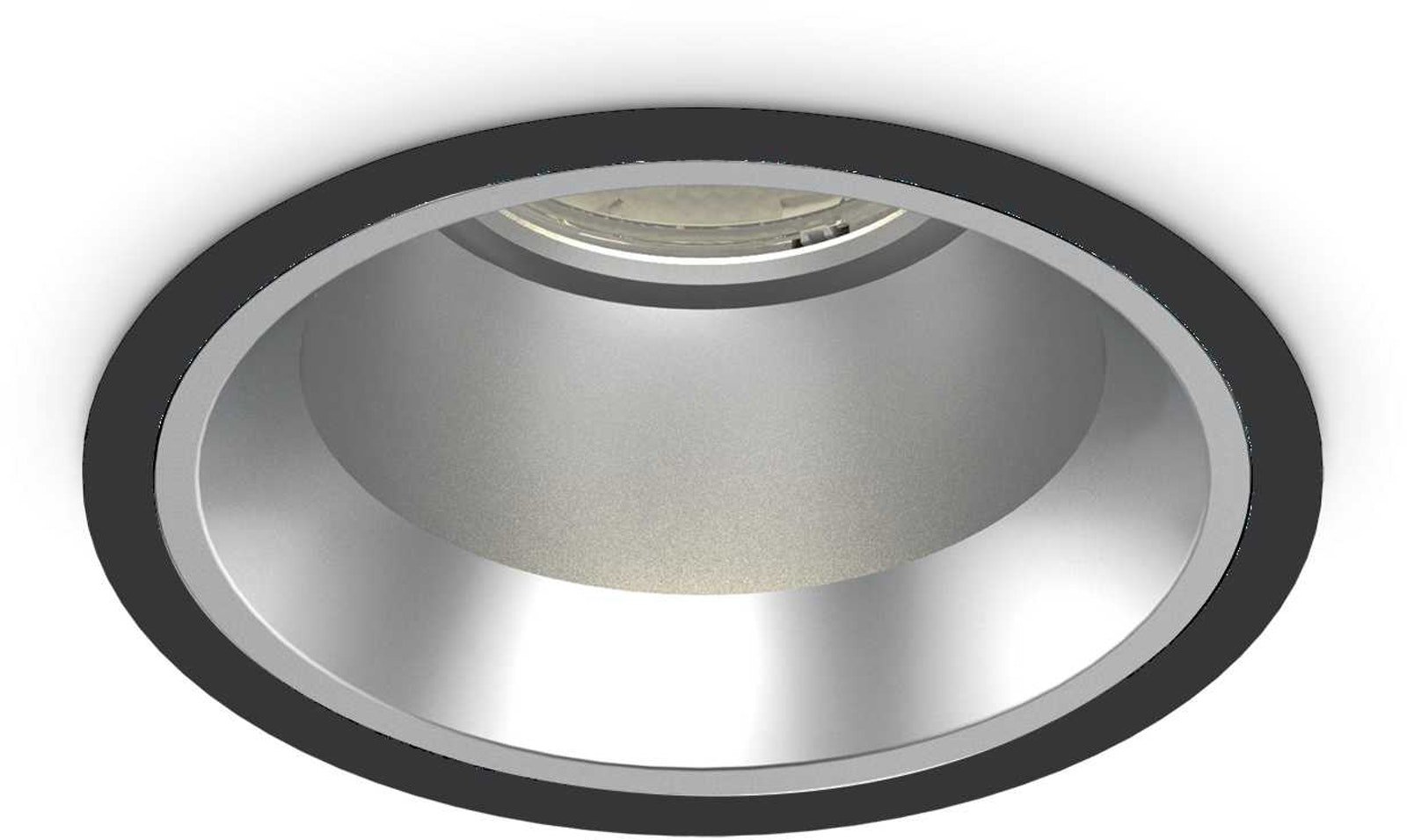 Off, Indbygningslampe, Fi, aluminium by Ideal Lux (D: 16 cm. x H: 10 cm., Sort/3000 kelvin)