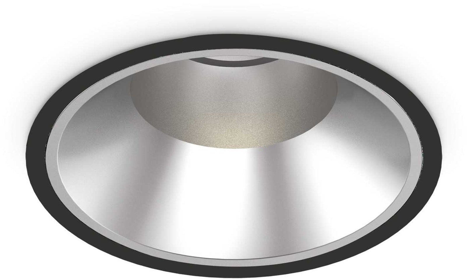 7: Off, Indbygningslampe, Fi, aluminium by Ideal Lux (D: 21 cm. x H: 13 cm., Sort/4000 kelvin)