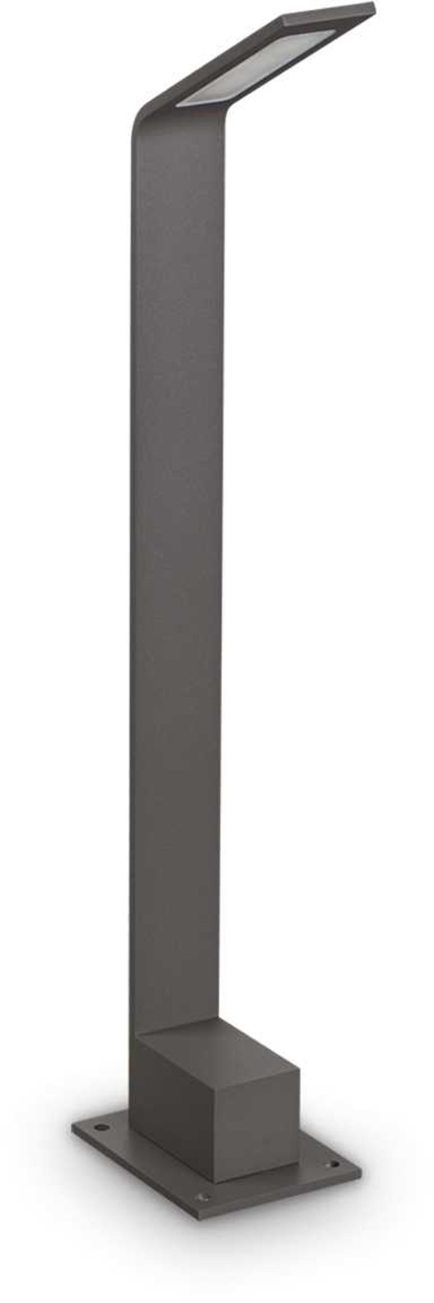Agos, Udendørs gulvlampe, Pt, aluminium by Ideal Lux (H: 60 cm. x B: 15 cm. x L: 9 cm., Antracit/4000 kelvin)