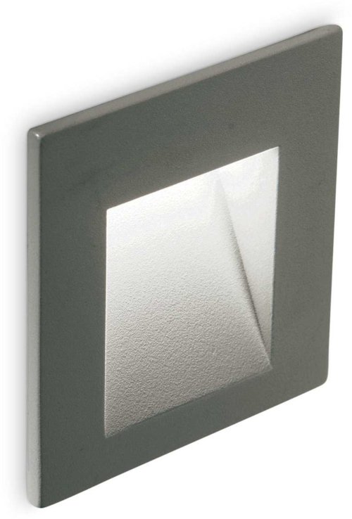 På billedet ser du variationen Bit, Udendørs indbygningslampe, Fi, aluminium fra brandet Ideal Lux i en størrelse H: 7 cm. x B: 7 cm. x L: 6 cm. i farven Antracit/3000 kelvin
