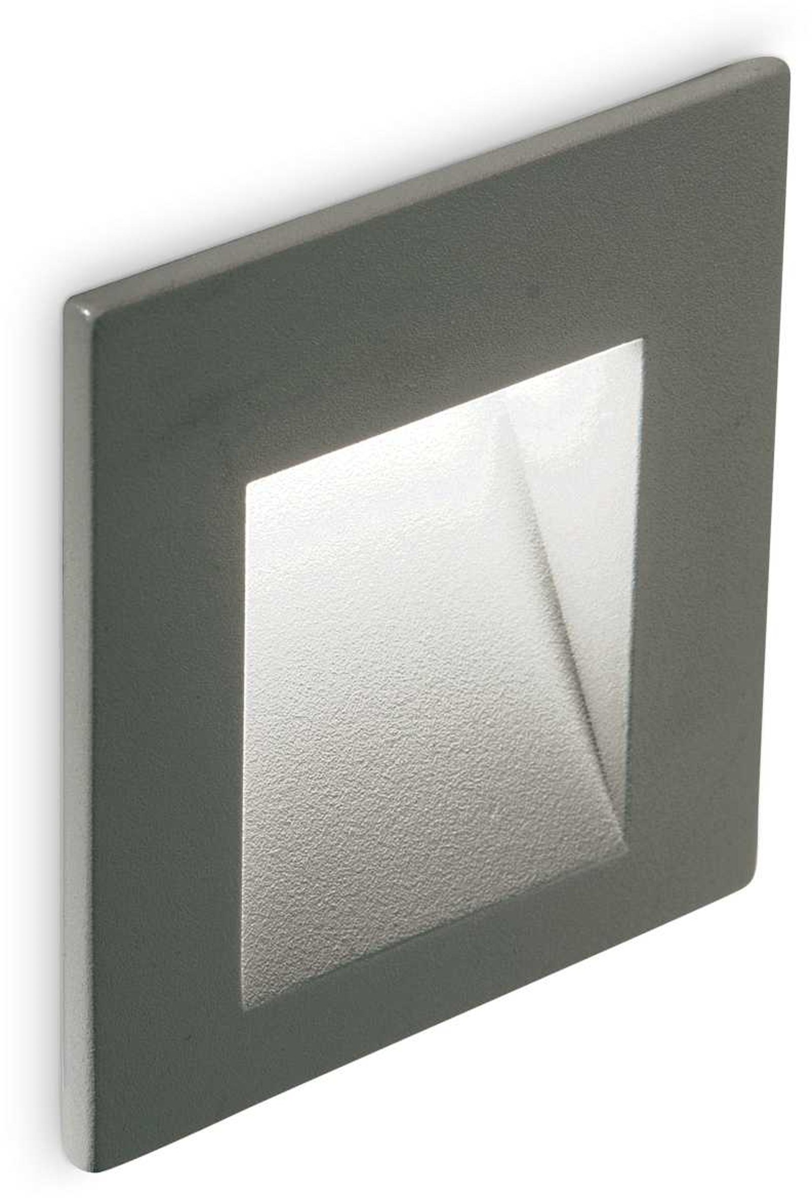Bit, Udendørs indbygningslampe, Fi, aluminium by Ideal Lux (H: 7 cm. x B: 7 cm. x L: 6 cm., Antracit/3000 kelvin)
