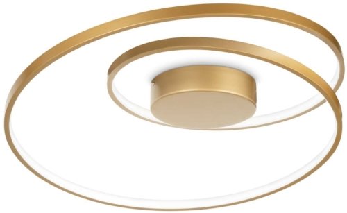 På billedet ser du variationen Oz, Loftslampe, Pl, metal fra brandet Ideal Lux i en størrelse D: 60 cm. x H: 15 cm. i farven Messing