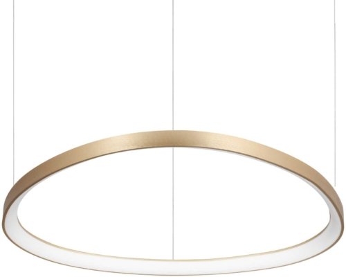 På billedet ser du variationen Gemini, Pendel lampe, Sp, metal fra brandet Ideal Lux i en størrelse H: 3 cm. x B: 81 cm. x L: 81 cm. i farven Messing