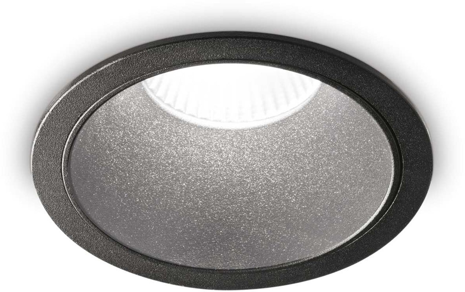 Game, Indbygningslampe, Round, aluminium by Ideal Lux (D: 12 cm. x H: 12 cm., Sort/3000 kelvin)
