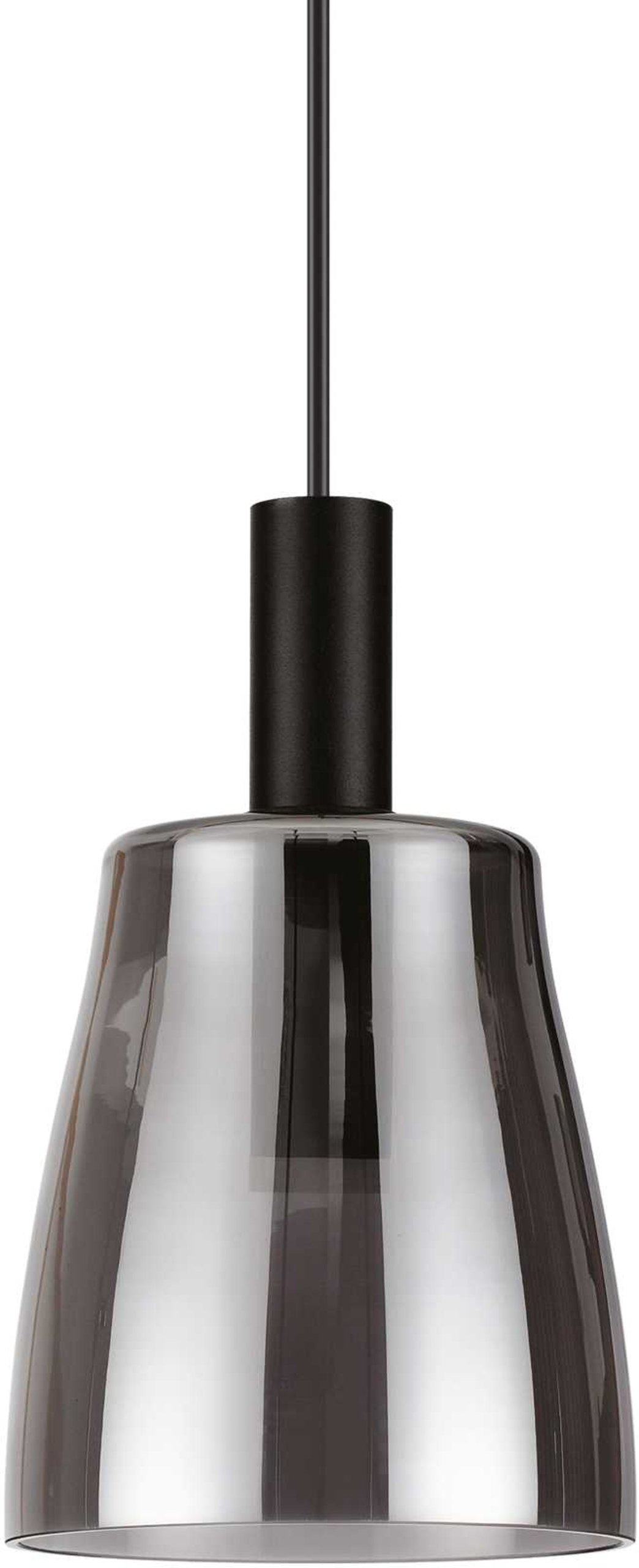 På billedet ser du Coco-3, Pendel lampe, Sp, metal fra brandet Ideal Lux i en størrelse D: 15 cm. x H: 25 cm. i farven Røg/Sort