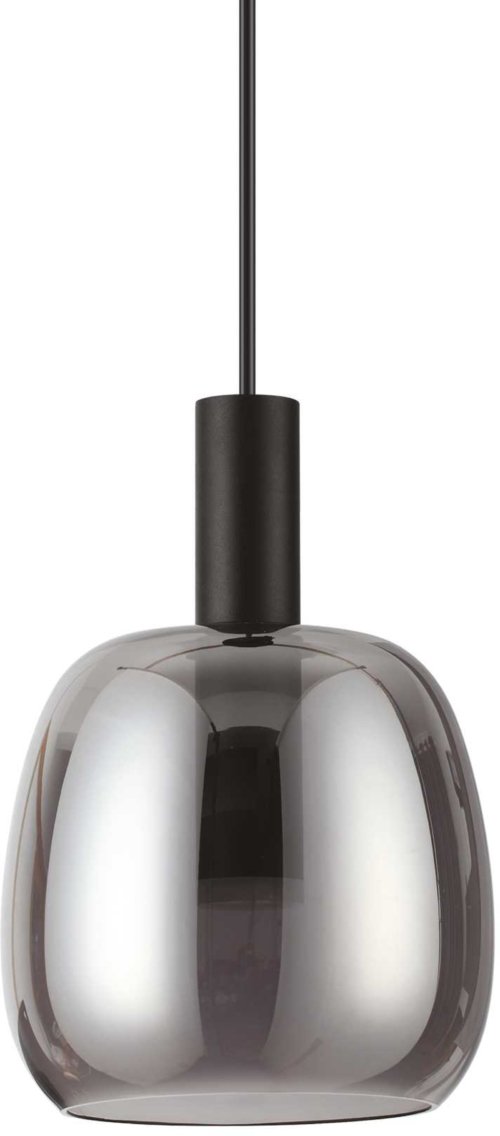 På billedet ser du variationen Coco-1, Pendel lampe, Sp, metal fra brandet Ideal Lux i en størrelse D: 15 cm. x H: 23 cm. i farven Røg/Sort
