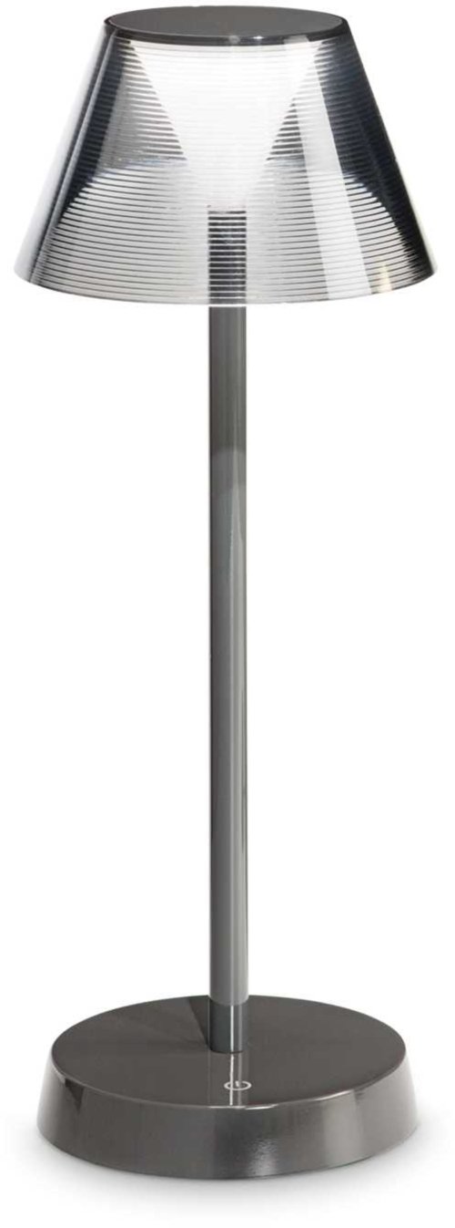 På billedet ser du variationen Lolita, Udendørs bordlampe, Tl, metal fra brandet Ideal Lux i en størrelse D: 12 cm. x H: 34 cm. i farven Grå