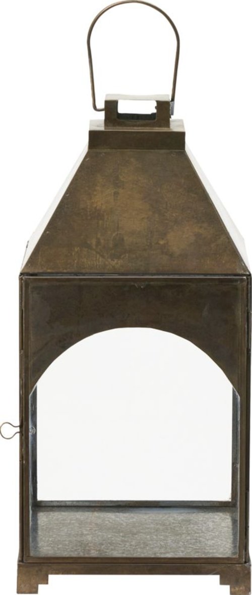 På billedet ser du variationen Arch, Lanterne fra brandet House Doctor i en størrelse H: 38 cm. x B: 18 cm. x L: 18 cm. i farven Antik messing