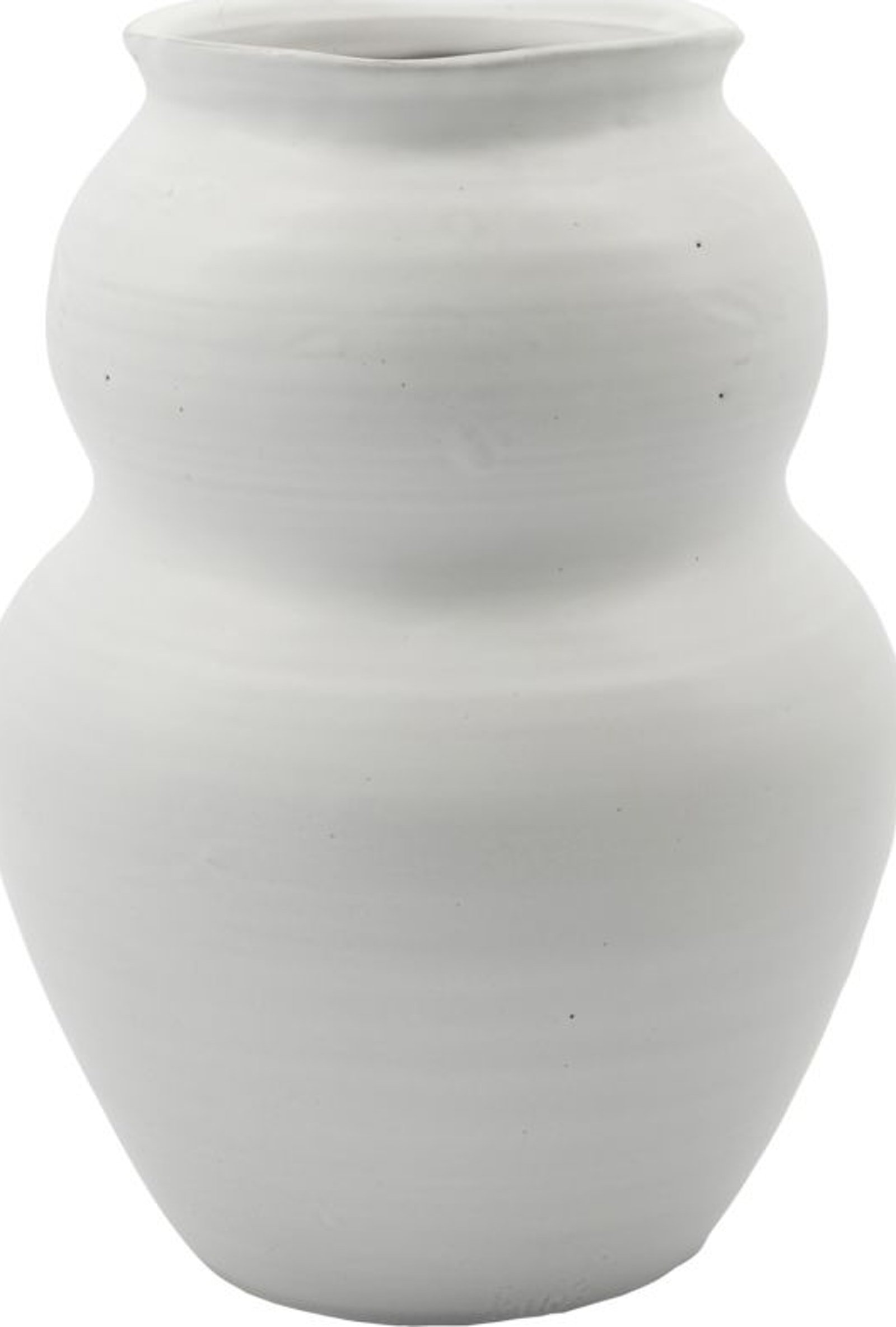 På billedet ser du variationen Juno, Vase fra brandet House Doctor i en størrelse D: 17 cm. x H: 22,5 cm. i farven Hvid