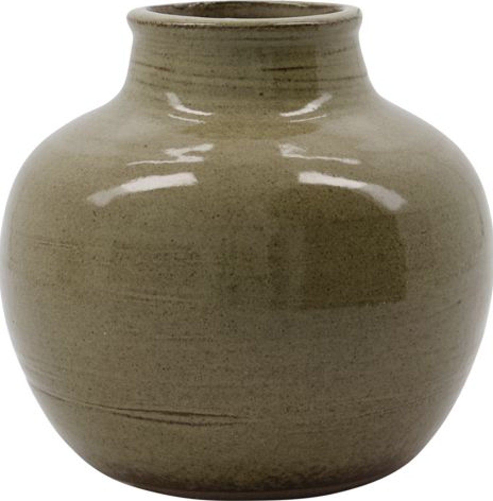 På billedet ser du variationen Aju, Vase fra brandet House Doctor i en størrelse D: 15,5 cm. x H: 14,5 cm. i farven Grøn