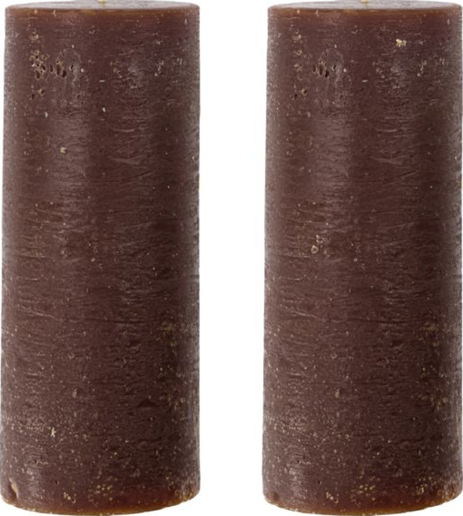 På billedet ser du variationen Rustic Wax, Bloklys, sæt á 2 stk fra brandet House Doctor i en størrelse D: 6,3 cm. x H: 15 cm. i farven Cognac
