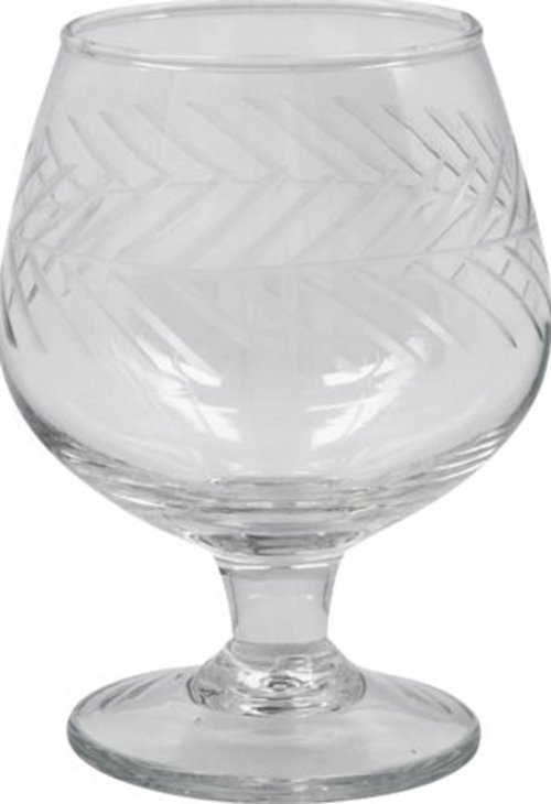 På billedet ser du variationen Crys, Cognacglas fra brandet House Doctor i en størrelse D: 7 cm. x H: 11 cm. i farven Klar
