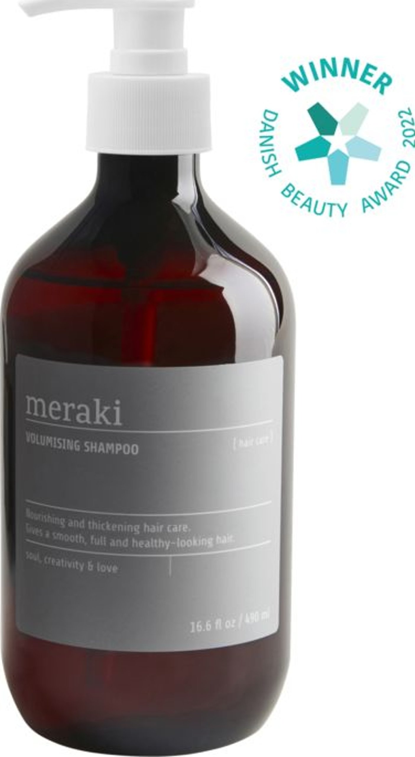 På billedet ser du variationen Volumising shampoo fra brandet Meraki i en størrelse D: 7 cm. x H: 19 cm. i farven Grå/Brun