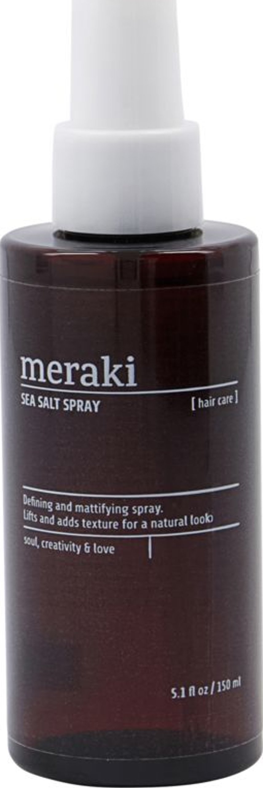 På billedet ser du variationen Sea salt spray fra brandet Meraki i en størrelse D: 4,5 cm. x H: 14,6 cm. i farven Brun/Hvid