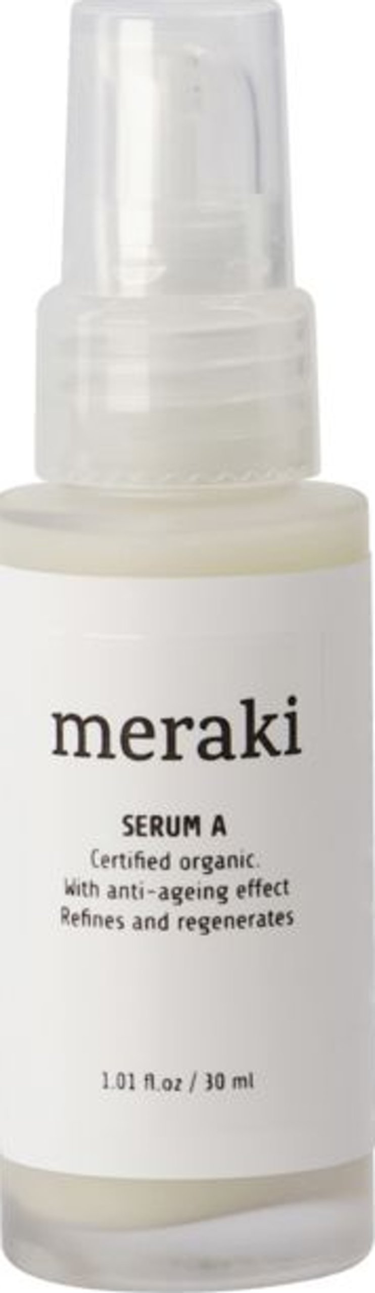 På billedet ser du Serum A fra brandet Meraki i en størrelse D: 3 cm. x L: 10,5 cm. i farven Hvid