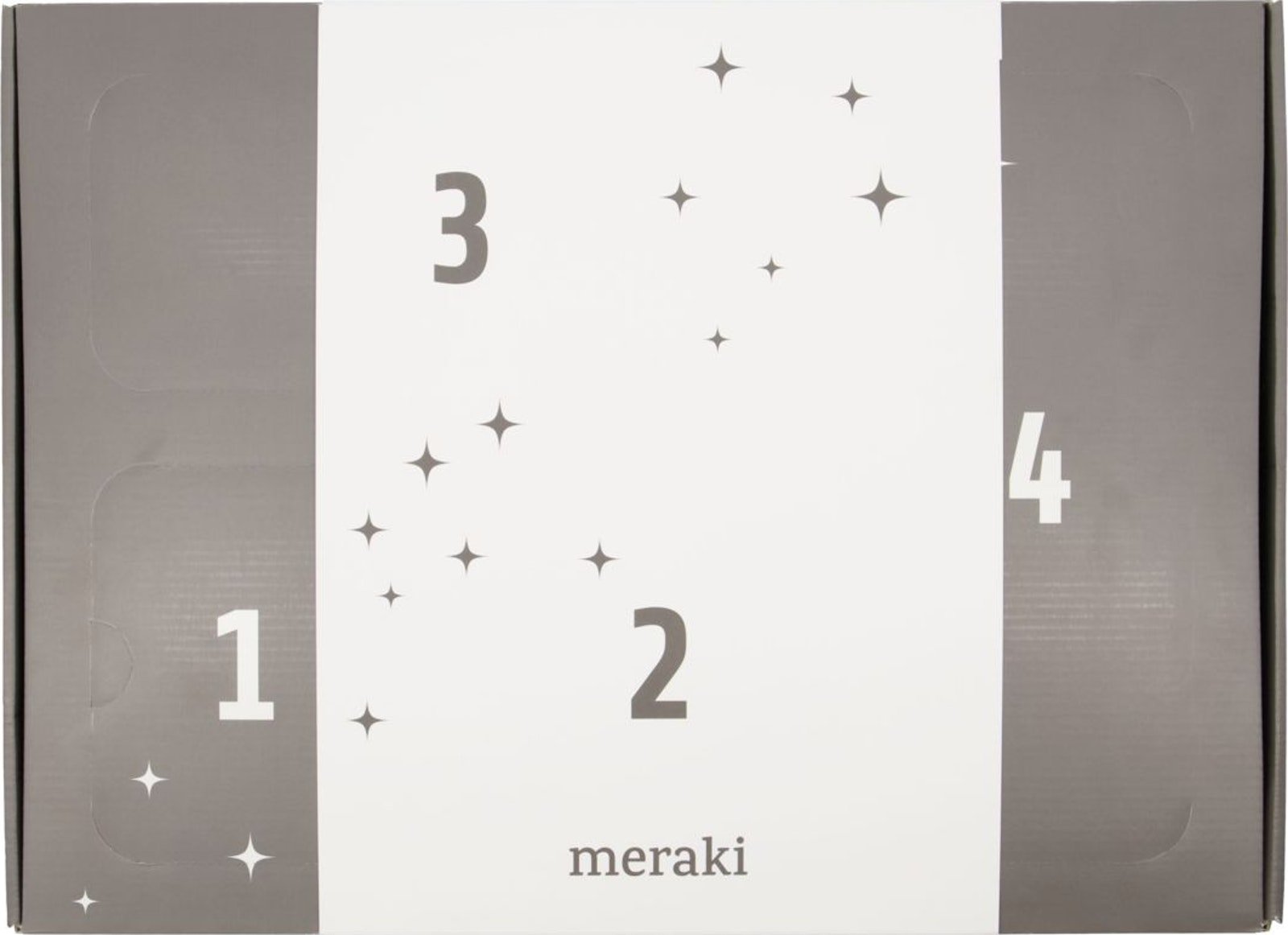 Advent, Gaveæske by Meraki (H: 8 cm. x B: 31 cm. x L: 43 cm., Hvid/Sort)