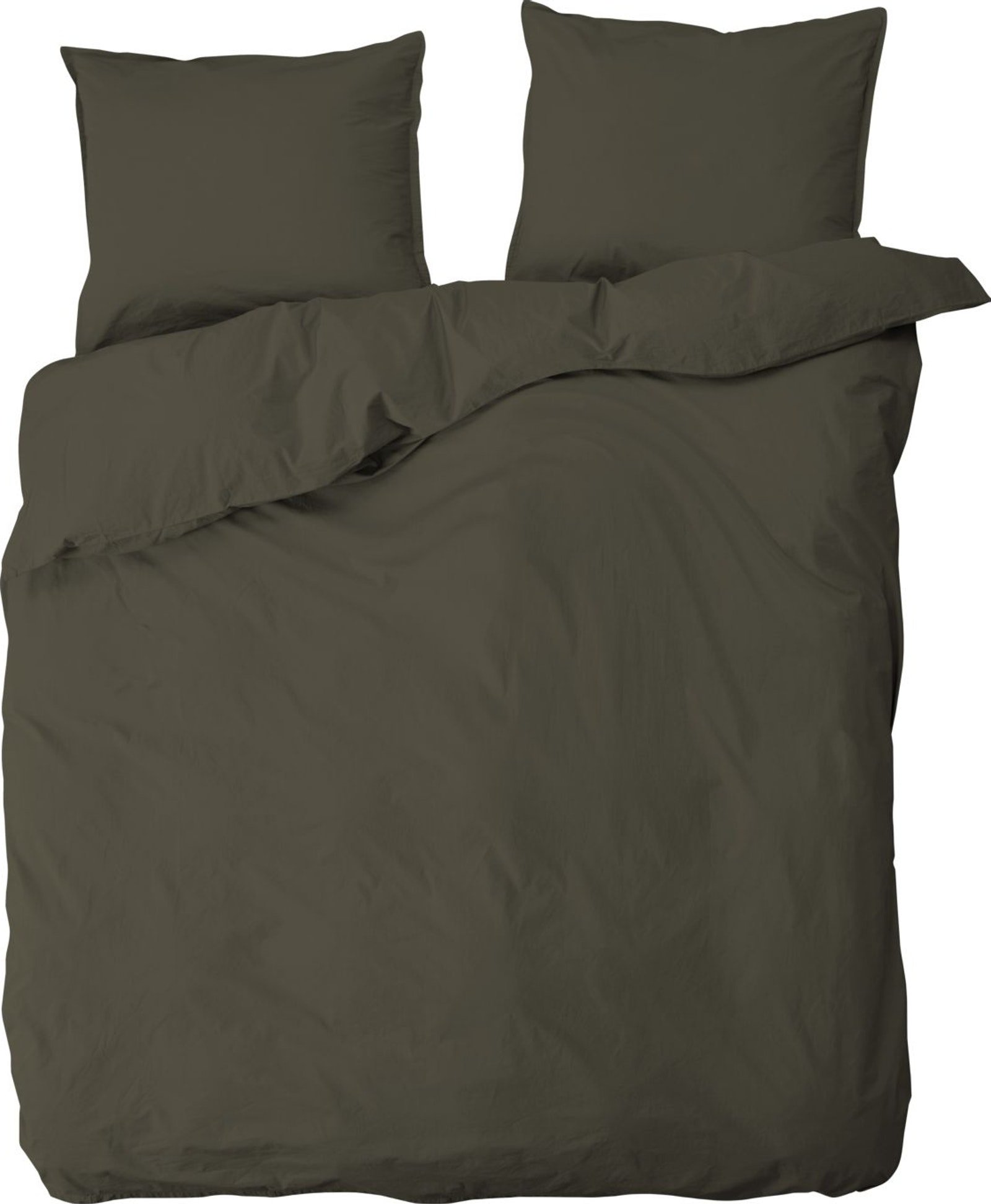 13: Ingrid, Dobbelt sengesæt, Økologisk bomuld by byNORD (B: 200 cm. x L: 220 cm., Bark)