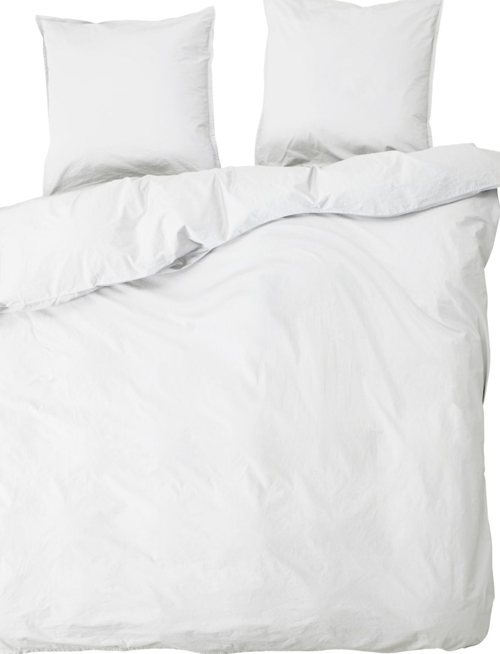 18: Ingrid, Dobbelt sengesæt, Økologisk bomuld by byNORD (B: 220 cm. x L: 220 cm., Snow)