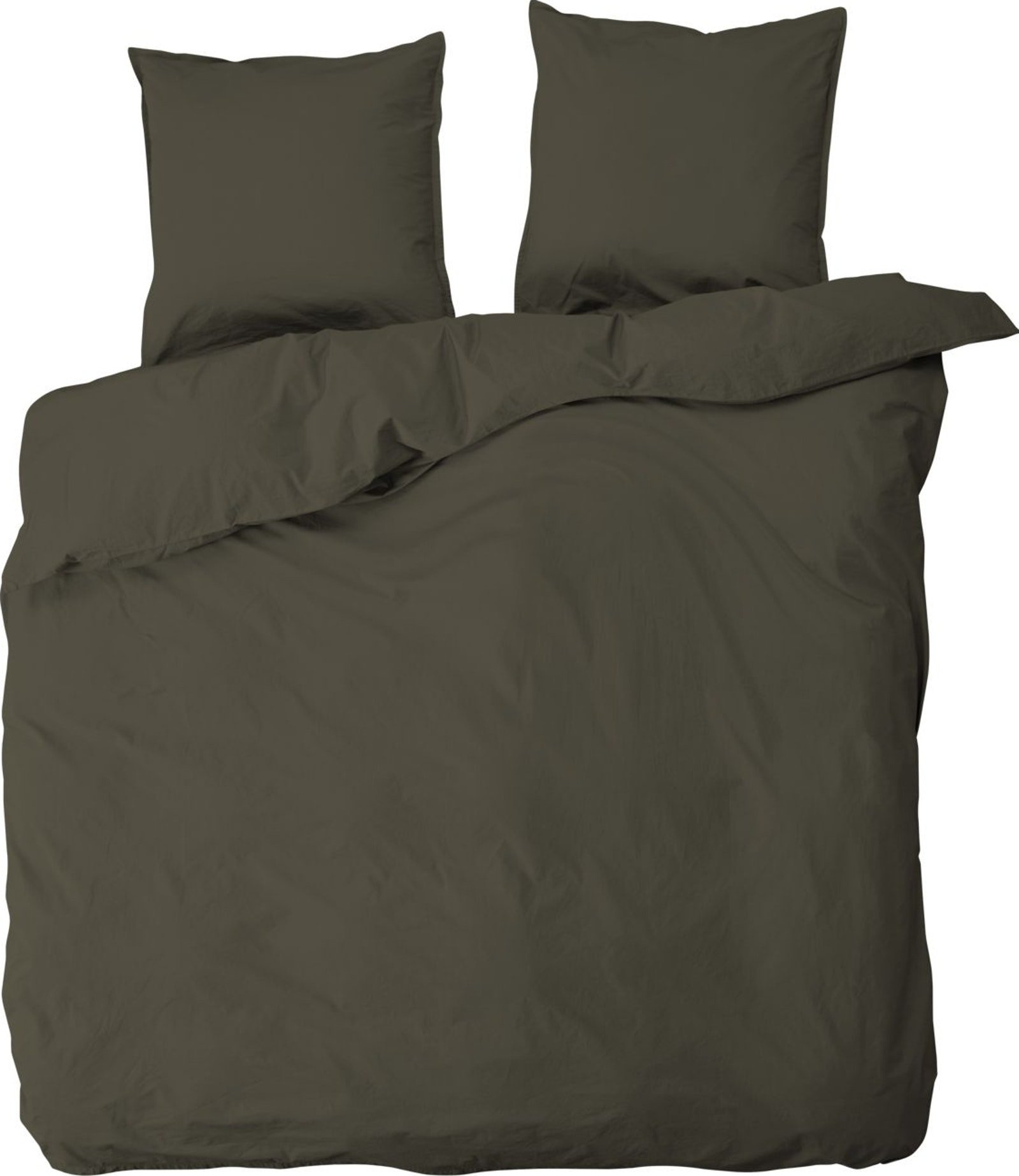 12: Ingrid, Dobbelt sengesæt, Økologisk bomuld by byNORD (B: 220 cm. x L: 220 cm., Bark)